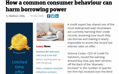 Our CEO Victoria Coster warns about consumer behaviours that are damaging our credit reports