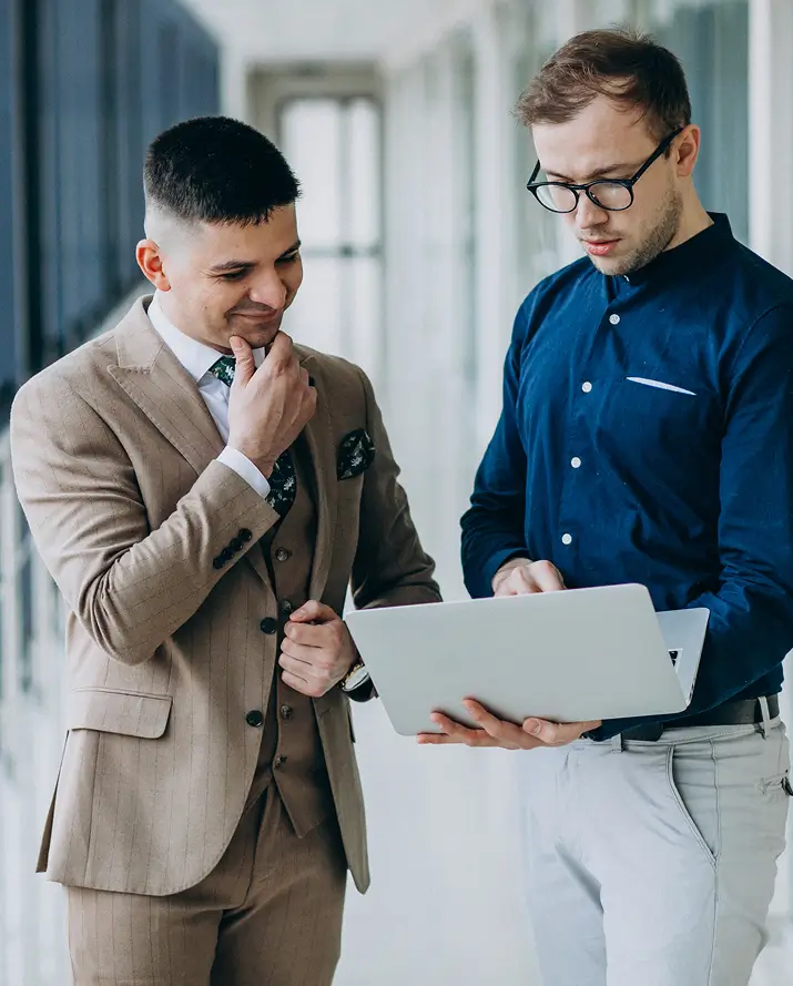 two male at the office