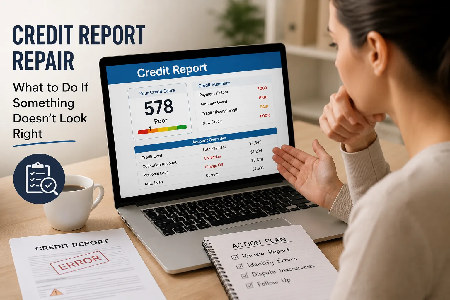 credit report repair laptop